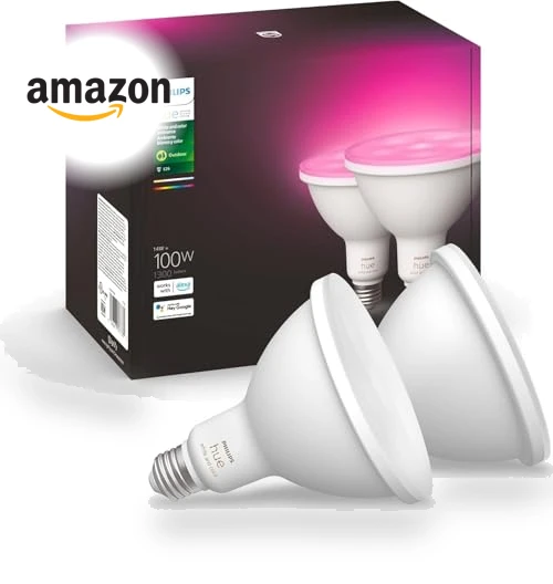 Smart 100W PAR38 LED Bulb - White and Color Ambiance Color-Changing Light — Lighting Solutions, Philips Hue