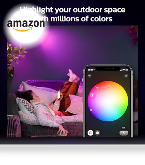 Smart 100W PAR38 LED Bulb - White and Color Ambiance Color-Changing Light — Lighting Solutions, Philips Hue