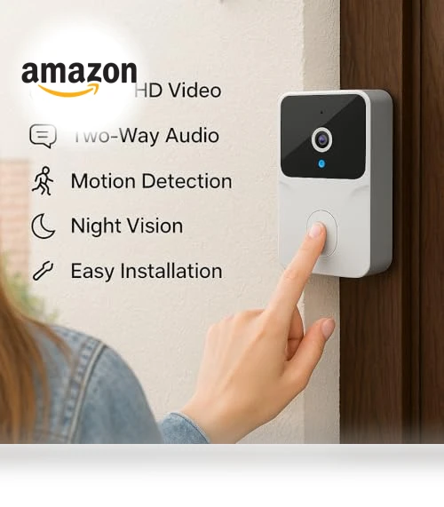Smart Doorbell with WiFi Camera — Smart Home Security, Generic