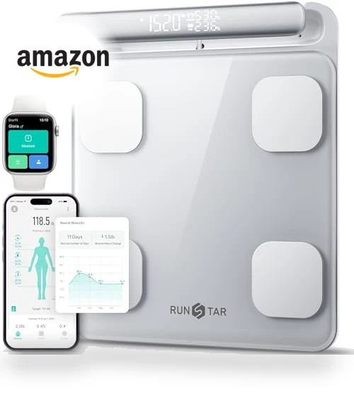 Smart Scale for Body Weight and Fat Percentage — Weight Management Tools, runstar