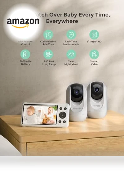Smart WiFi Baby Monitor with 2 Cameras — Baby Monitors, Momcozy