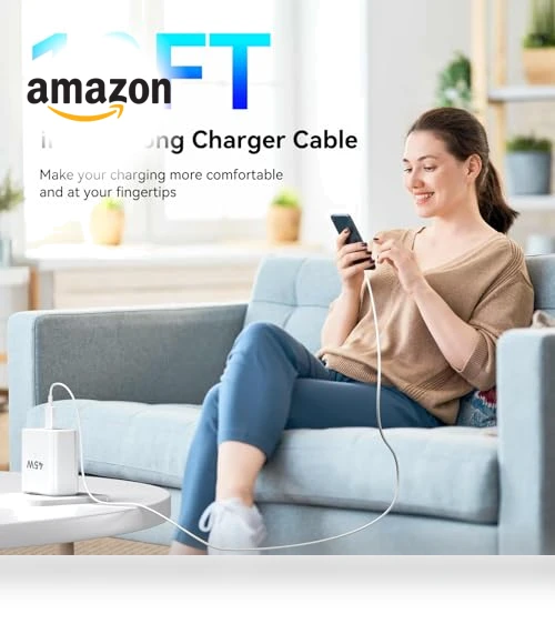 45W USB C Super Fast Charger Block with 10 FT Type C-C Long Cable Cord — Chargers, Shenzhen Xihuida Electronics Co., Ltd.