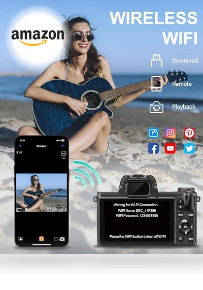 4K Digital Camera for Photography — Camcorder, banflower