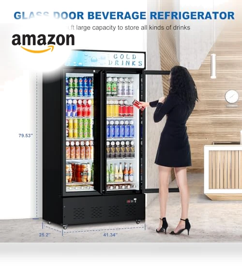 Commercial Beverage Refrigerator with Glass Door — Drink Coolers, ECEVT