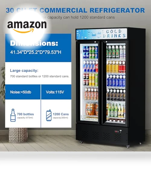 Commercial Beverage Refrigerator with Glass Door — Drink Coolers, ECEVT