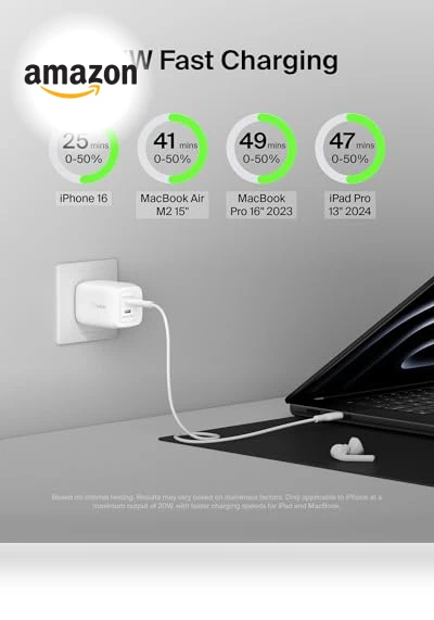 Dual USB-C GaN Wall Charger — Chargers, Belkin