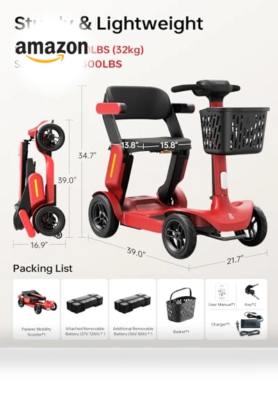 Folding Mobility Scooter — Push Scooters, PAISEEC