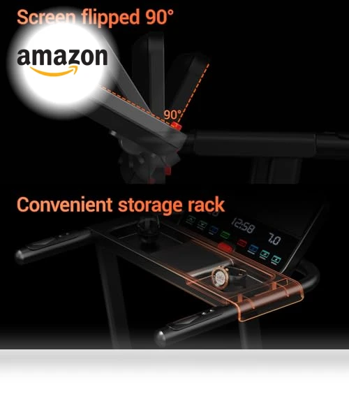 Folding Treadmill with Heart Rate Sensor — Treadmills, LONTEK