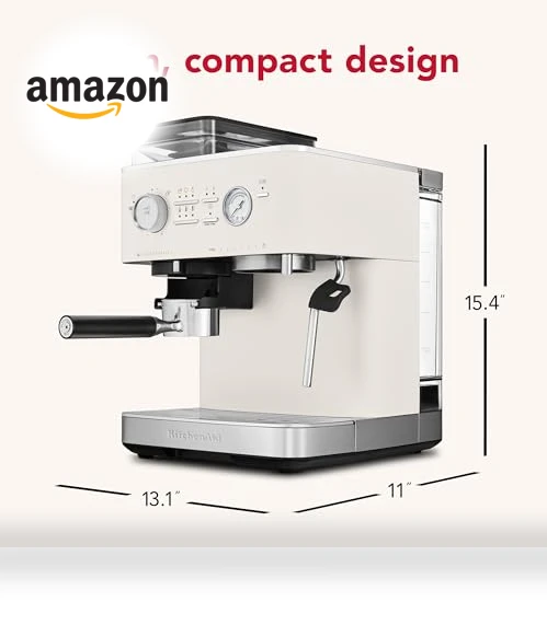 Semi Automatic Espresso Machine with Burr Grinder — Electric Coffee Grinders, KitchenAid