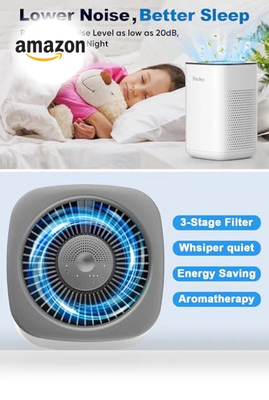 Small Air Purifier with Essential Oil Diffuser — Activated Carbon Air Purifiers, Priestley