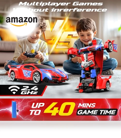 Spider RC Car Transform Robot — Remote Control Cars, DEERC