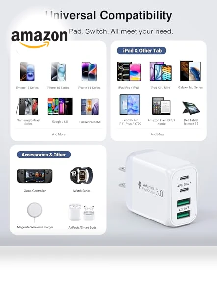 4 Port Fast Charging Block — Chargers, LCGENS