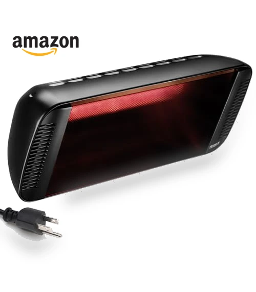 Black Infrared Electric Outdoor Patio Heater — Patio Heaters, Heliosa