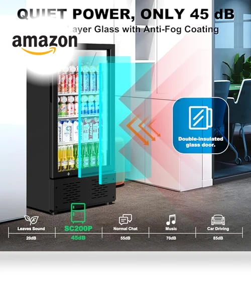 Commercial Beverage Refrigerator and Cooler with Glass Door — Drink Coolers, ECEVT