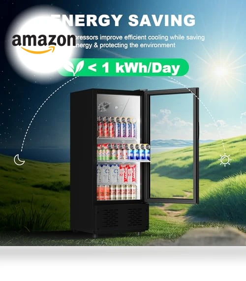 Commercial Beverage Refrigerator and Cooler with Glass Door — Drink Coolers, ECEVT