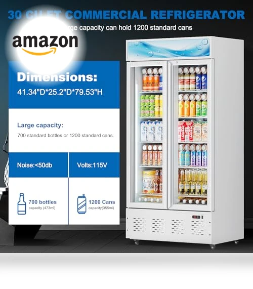 Commercial Beverage Refrigerator with Glass Door — Drink Coolers, ECEVT