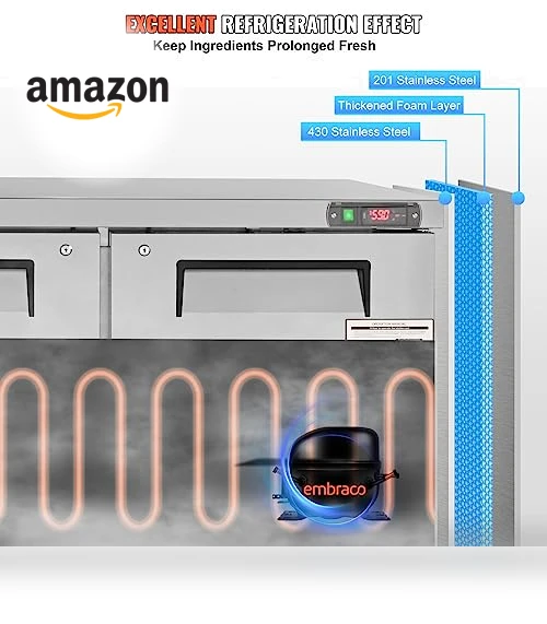 Commercial Refrigerator — Drink Coolers, VEVOR