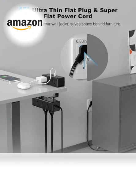 Dual Layer Desk Clamp Power Strip — Power Solutions & Surge Protection, VILONG