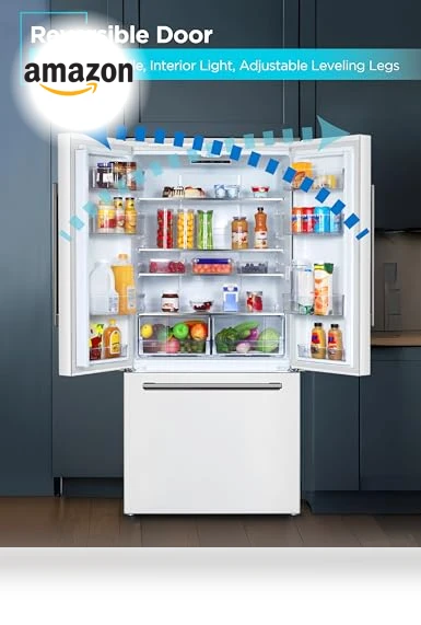 French Door Refrigerator with Built-in Ice Maker — Cooling Solutions, BLACK+DECKER