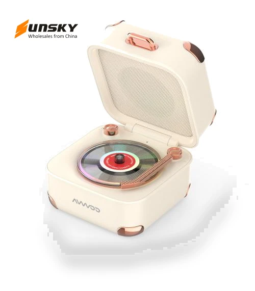 Mini Colorful Light Retro Gramophone Bluetooth Speaker — Portable Sound Systems, AVWOO