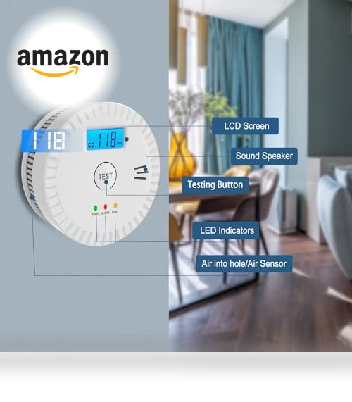 Smoke and Carbon Monoxide Detector Combo — Carbon Monoxide Detectors, OLUNCLE