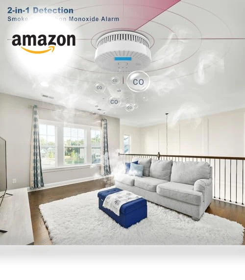 Smoke and Carbon Monoxide Detector Combo — Carbon Monoxide Detectors, OLUNCLE