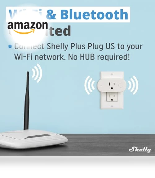 WiFi & Bluetooth Operated Smart Plug with Power Measurement — Smart Home Hubs & Controllers, Shelly