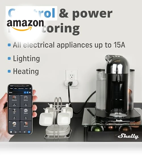 WiFi & Bluetooth Operated Smart Plug with Power Measurement — Smart Home Hubs & Controllers, Shelly