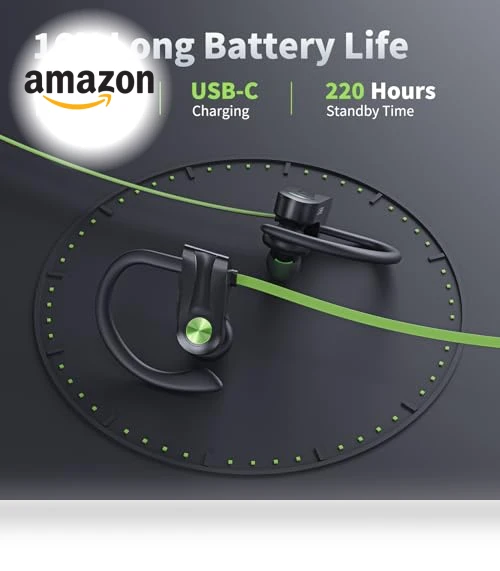 Wireless Earbuds with Earhooks — In-Ear Headphones, JOYWISE