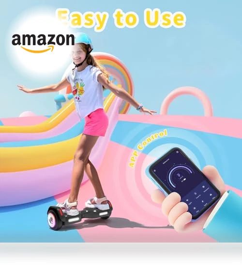 Bluetooth Scooter with LED Lights & APP Control — Electric Self-Balancing Scooters, SIMATE