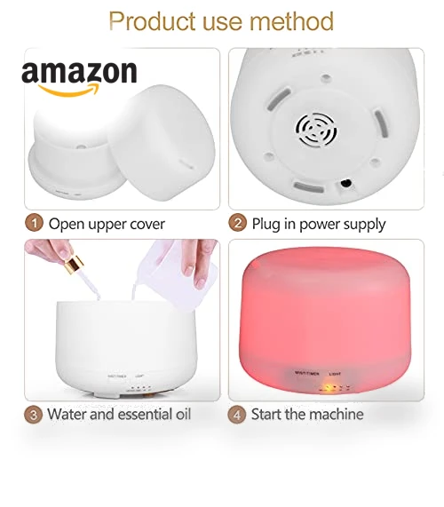 Essential Oil Diffuser Humidifier with LED Lights — Diffusers, EVTSCAN