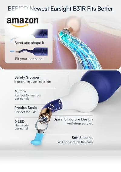 Flexible Ear Wax Removal Tool Camera — Wax Removal, BEBIRD