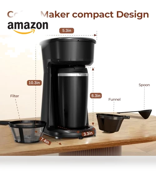 Mini Single Serve Coffee Maker Brewer — Brewing Excellence, Havato