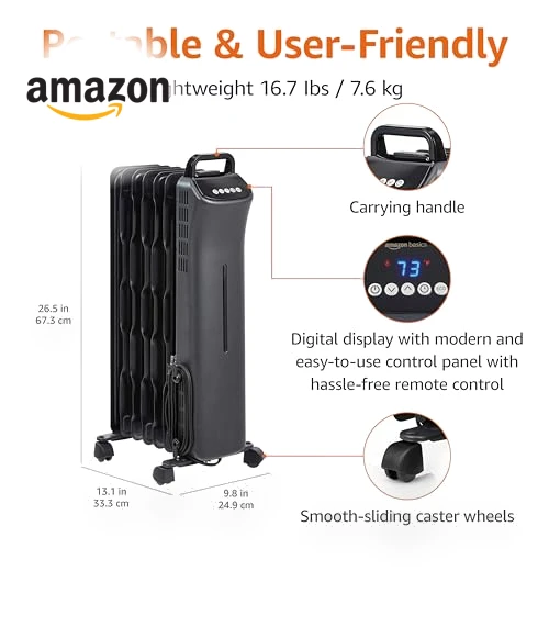 Portable Radiator Heater — Portable Heating Solutions, Amazon Basics