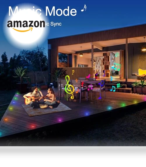 Recessed LED Deck Light Kit — Outdoor Deck Lighting, GEYUEYA Home
