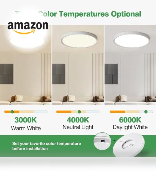 LED Flush Mount Ceiling Light — Overhead Lighting, FY WISDOM FLY LIGHTING