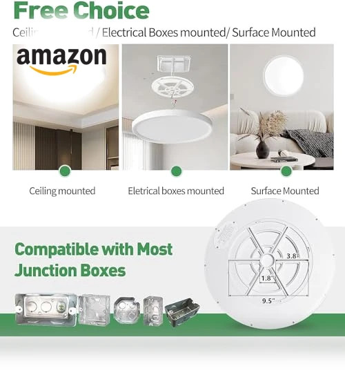 LED Flush Mount Ceiling Light — Overhead Lighting, FY WISDOM FLY LIGHTING