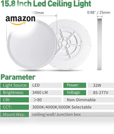 LED Flush Mount Ceiling Light — Overhead Lighting, FY WISDOM FLY LIGHTING