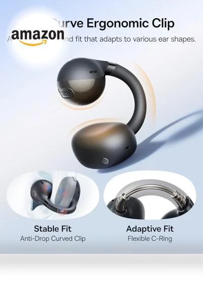 Open Ear Earbuds Clip-On Headphones — In-Ear Headphones, Baseus