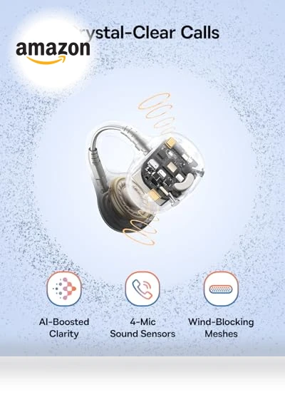 Open Ear Earbuds Clip-On Headphones — In-Ear Headphones, Baseus