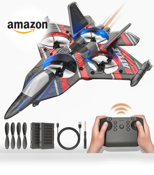 RC Plane with LED Navigation Lights — Remote Control Aircraft, BEZGAR