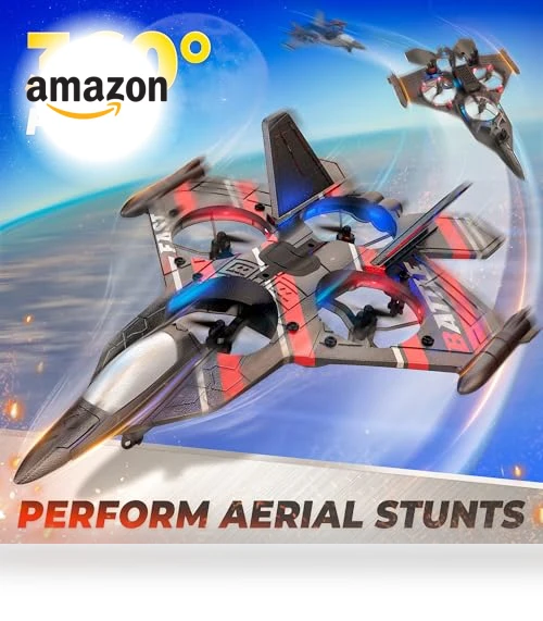 RC Plane with LED Navigation Lights — Remote Control Aircraft, BEZGAR