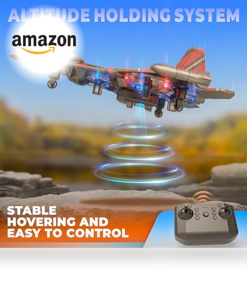 RC Plane with LED Navigation Lights — Remote Control Aircraft, BEZGAR