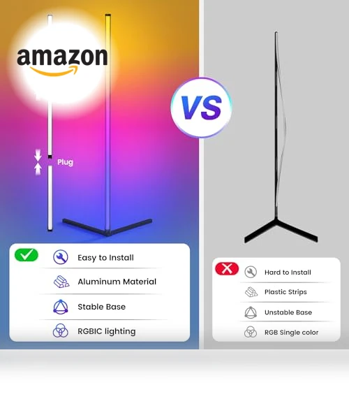 RGB Corner Floor Lamp — Standing Lights, RIYO