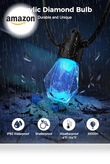 Smart Outdoor String Lights — Outdoor String Lights, XMCOSY+