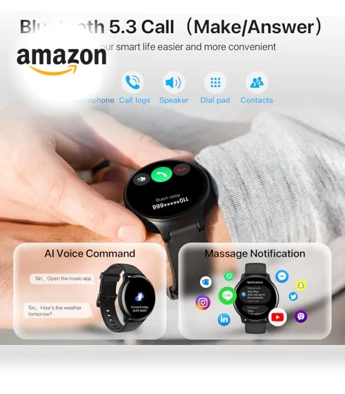 Smart Watch with Bluetooth Call & Health Monitoring — Smartwatches, DIVElink