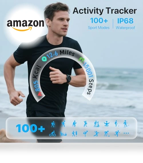 Smart Watch with Bluetooth Call & Health Monitoring — Smartwatches, DIVElink