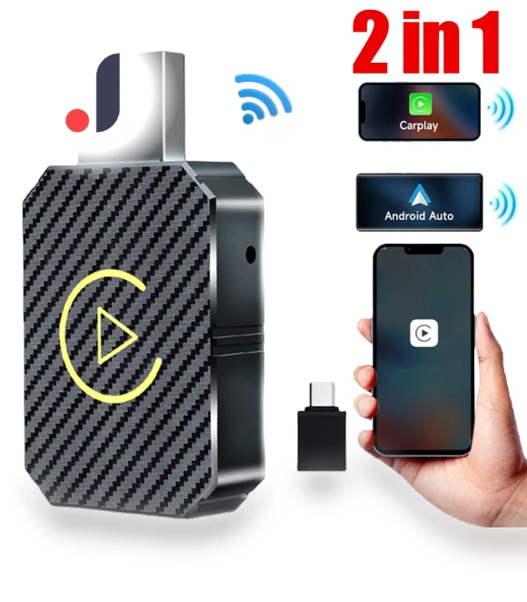 2-in-1 Wireless Car Mini AI Box USB Dongle — Phone Accessories, Wrigleys