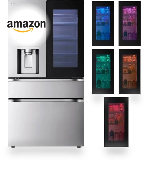 29 Cu. Ft. Stainless 4-Door Counter-Depth French Door Smart Refrigerator — Mini Fridges, LG