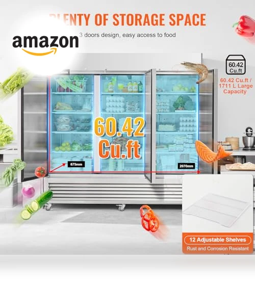 Commercial Refrigerator — Drink Coolers, VEVOR
